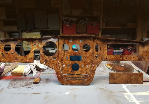 Fake wood dashboard