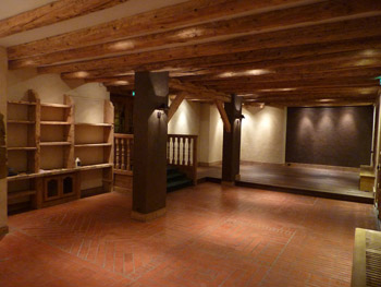 The living room of Mont d'Arbois' chalet